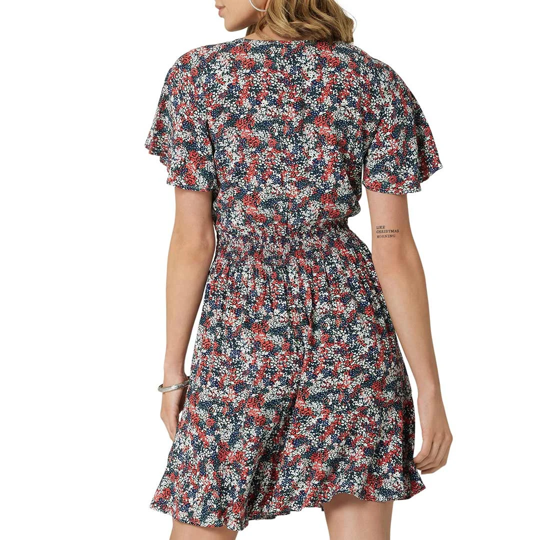 Wrangler Women's Retro Flutter Floral Snap Front Dress 4 Wrangler Women's Retro Flutter Floral Snap Front Dress - Image 2