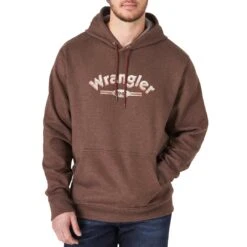 Wrangler Men's Distressed Logo Graphic Hoodie
