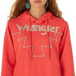 Wrangler Women's Retro Metallic Logo Hoodie -Wrangler Store img30019 wrangler women s retro metallic logo hoodie