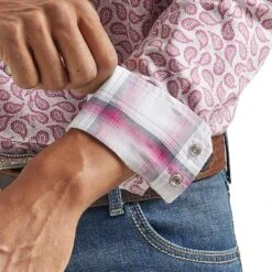 Wrangler Men's 20X AC Paisley Print Snap Shirt -Wrangler Store img31808 wrangler men s 20x ac paisley print snap shirt