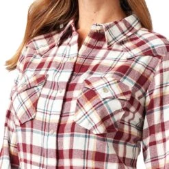 Wrangler Women's Flannel Plaid Snap Shirt -Wrangler Store img35343 wrangler women s flannel plaid snap shirt