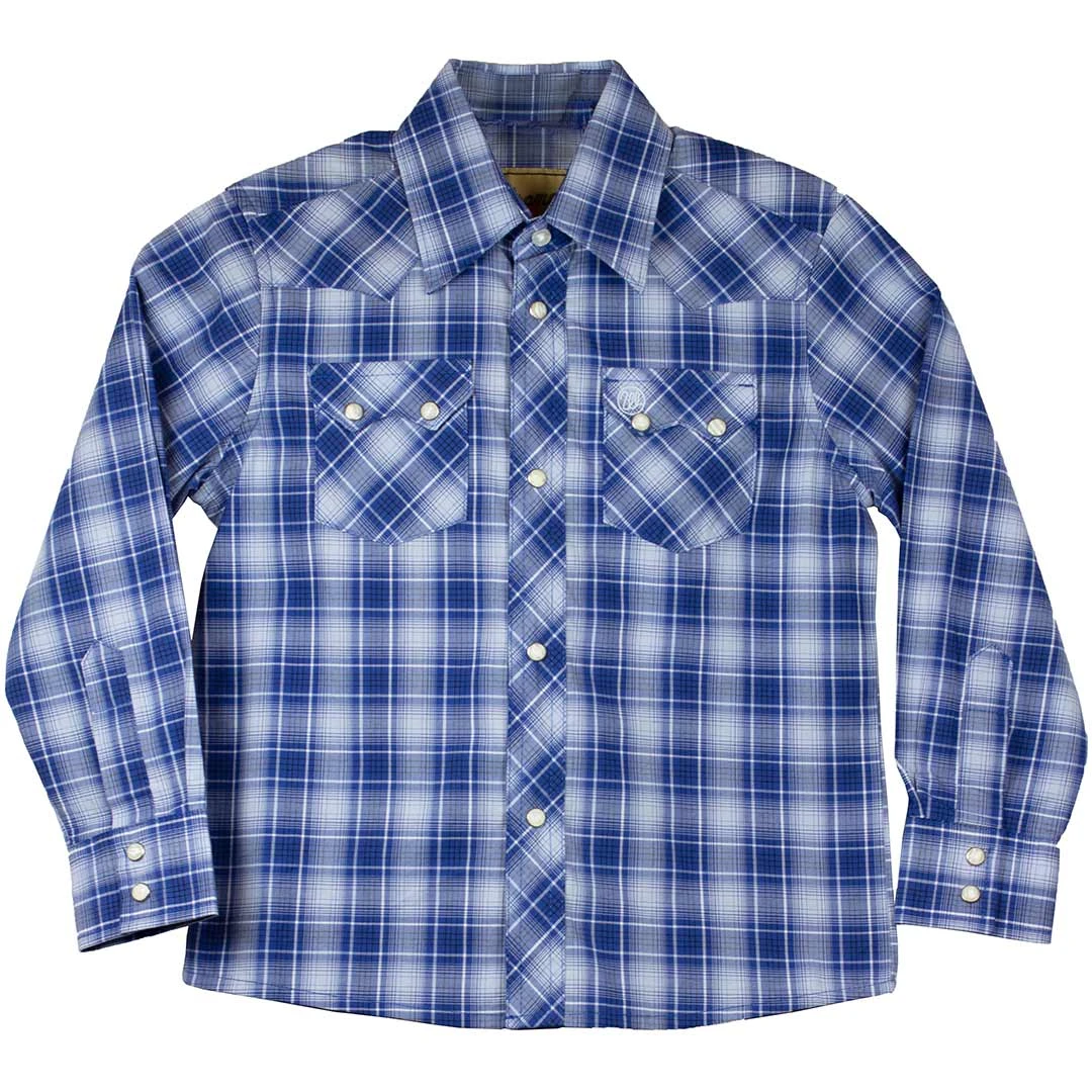 Wrangler Boys' Retro Sawtooth Pocket Plaid Snap Shirt 3 Wrangler Boys' Retro Sawtooth Pocket Plaid Snap Shirt