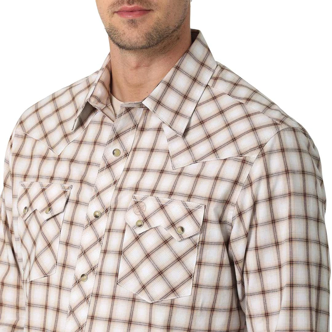Wrangler Men's Retro Sawtooth Pocket Plaid Snap Shirt 5 Wrangler Men's Retro Sawtooth Pocket Plaid Snap Shirt - Image 3