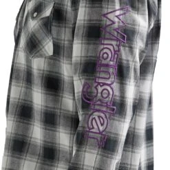 Wrangler Men's Logo Ombre Plaid Snap Shirt -Wrangler Store img38000 wrangler men s logo ombre plaid snap shirt