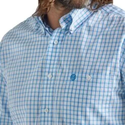 Wrangler Men's George Strait Check Plaid Button-Down Shirt -Wrangler Store img39177 wrangler men s george strait check plaid button down shirt