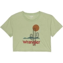 Wrangler Women's Cactus Cropped Graphic T-Shirt -Wrangler Store img44232 wrangler women s cactus cropped graphic t shirt