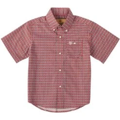 Wrangler Boy's Short Sleeve Print Button-Down Shirt -Wrangler Store img45244 wrangler boy s short sleeve print button down shirt