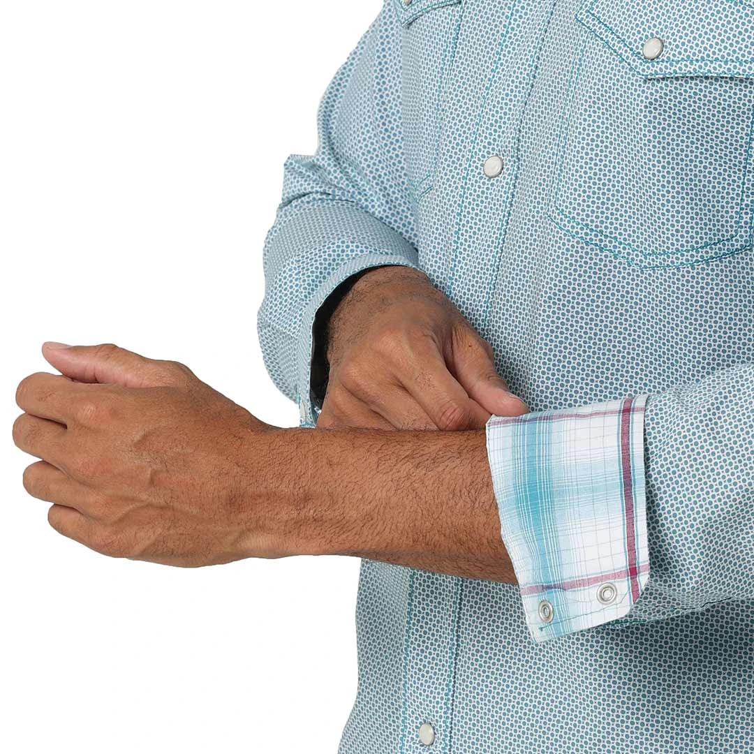 Wrangler Men's 20X Competition Advanced Comfort Circle Print Snap Shirt 6 Wrangler Men's 20X Competition Advanced Comfort Circle Print Snap Shirt - Image 4