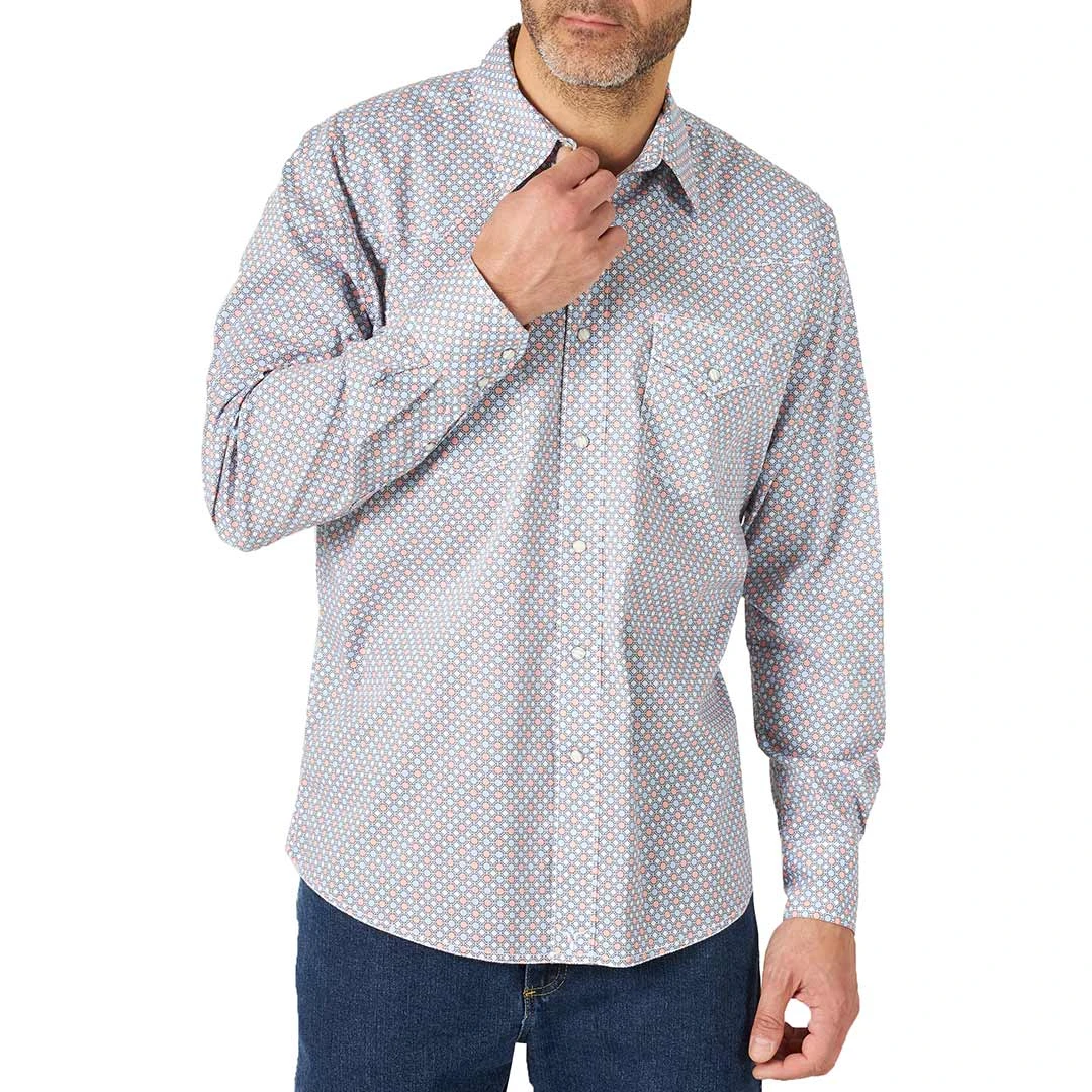 Wrangler Men's 20X Competition Advanced Comfort Print Snap Shirt 3 Wrangler Men's 20X Competition Advanced Comfort Print Snap Shirt