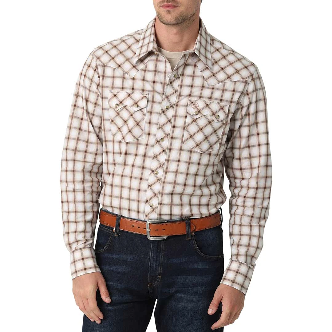 Wrangler Men's Retro Sawtooth Pocket Plaid Snap Shirt 3 Wrangler Men's Retro Sawtooth Pocket Plaid Snap Shirt