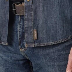 Wrangler Men's Retro Dark Wash Snap Denim Shirt 12 Wrangler Men's Retro Dark Wash Snap Denim Shirt -Wrangler Store img48579 wrangler men s retro dark wash snap denim shirt
