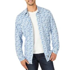 Wrangler Men's Retro Paisley Print Button-Down Shirt