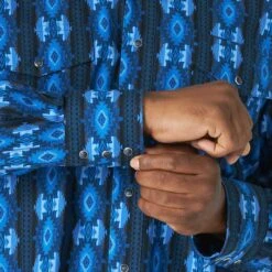 Wrangler Men's Checotah Aztec Stripe Shirt -Wrangler Store img49790 wrangler men s checotah aztec stripe shirt