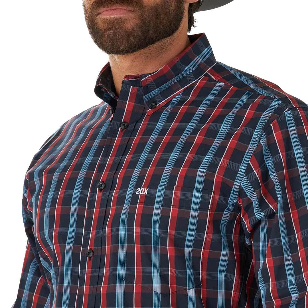 Wrangler Men's 20X Performance Button-Down Plaid Shirt 5 Wrangler Men's 20X Performance Button-Down Plaid Shirt - Image 3