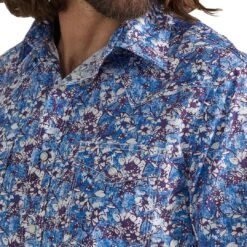 Wrangler Men's 20X Competition Advanced Comfort Short Sleeve Print Snap Shirt -Wrangler Store img53782 wrangler men s 20x competition advanced comfort short sleeve print snap shirt