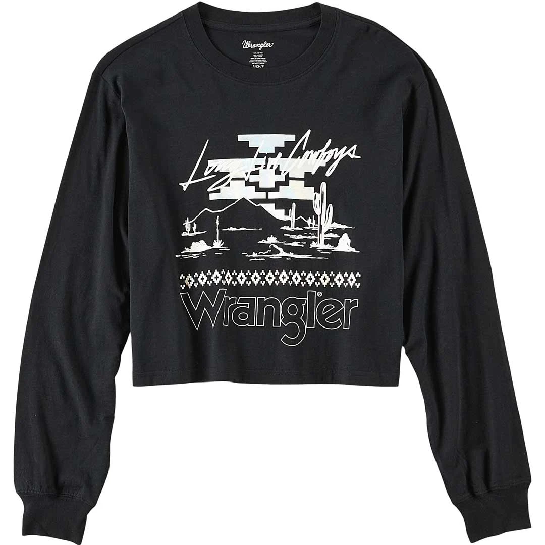 Wrangler Women's Retro Long Sleeve Desert Graphic T-shirt 6 Wrangler Women's Retro Long Sleeve Desert Graphic T-shirt - Image 4