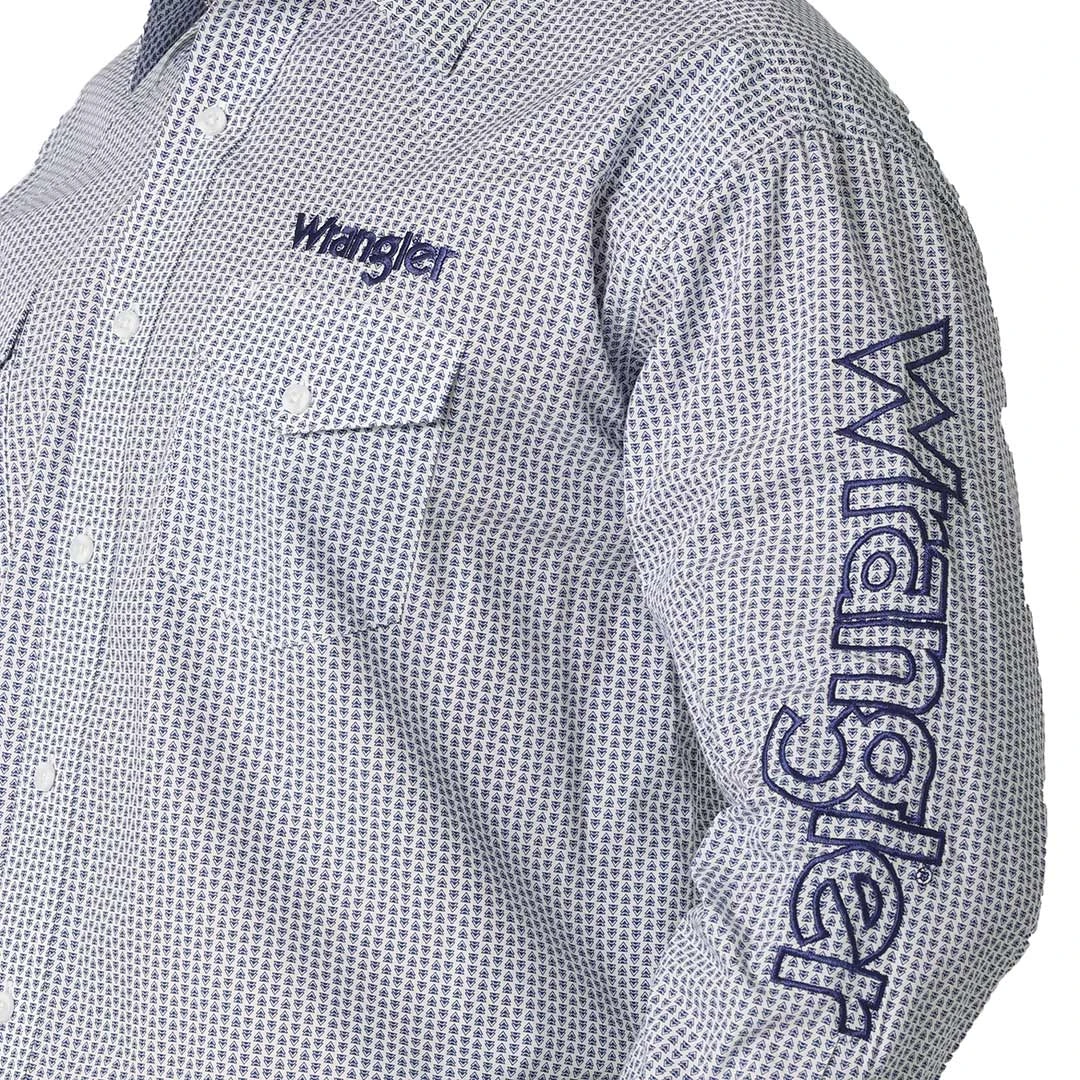 Wrangler Men's Logo Button-Down Print Shirt 6 Wrangler Men's Logo Button-Down Print Shirt - Image 4