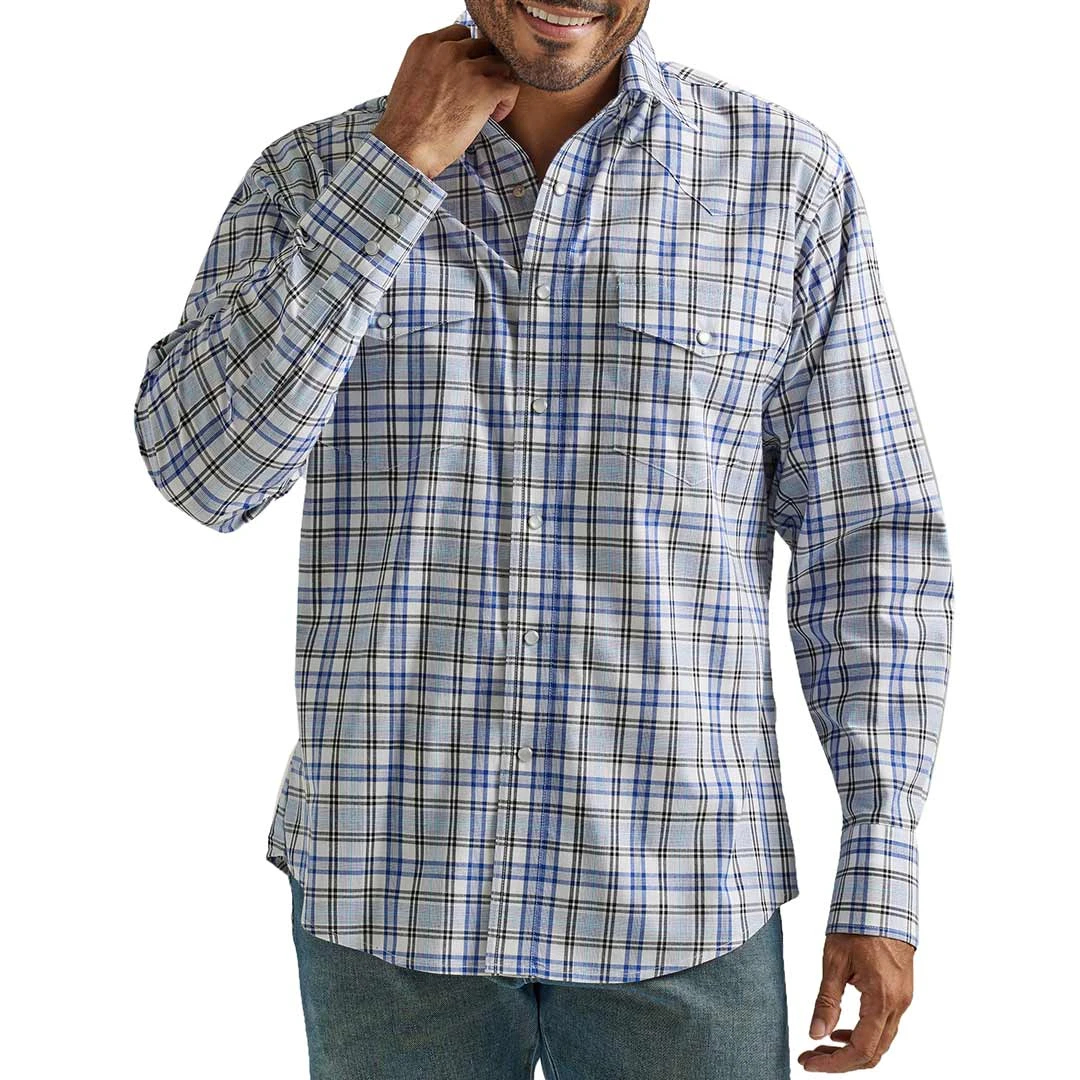 Wrangler Men's Wrinkle Resist Plaid Snap Shirt 3 Wrangler Men's Wrinkle Resist Plaid Snap Shirt
