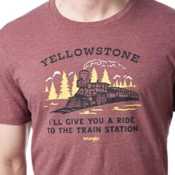 Wrangler X Yellowstone Men's Ride To The Train Station T-Shirt -Wrangler Store img64824 wrangler x yellowstone men s ride to the train station t shirt