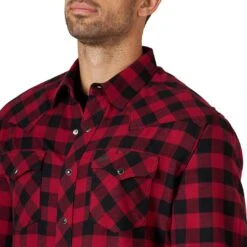 Wrangler Men's Retro Flannel Buffalo Plaid Snap Shirt 7 Wrangler Men's Retro Flannel Buffalo Plaid Snap Shirt -Wrangler Store img67661 wrangler men s retro flannel buffalo plaid snap shirt