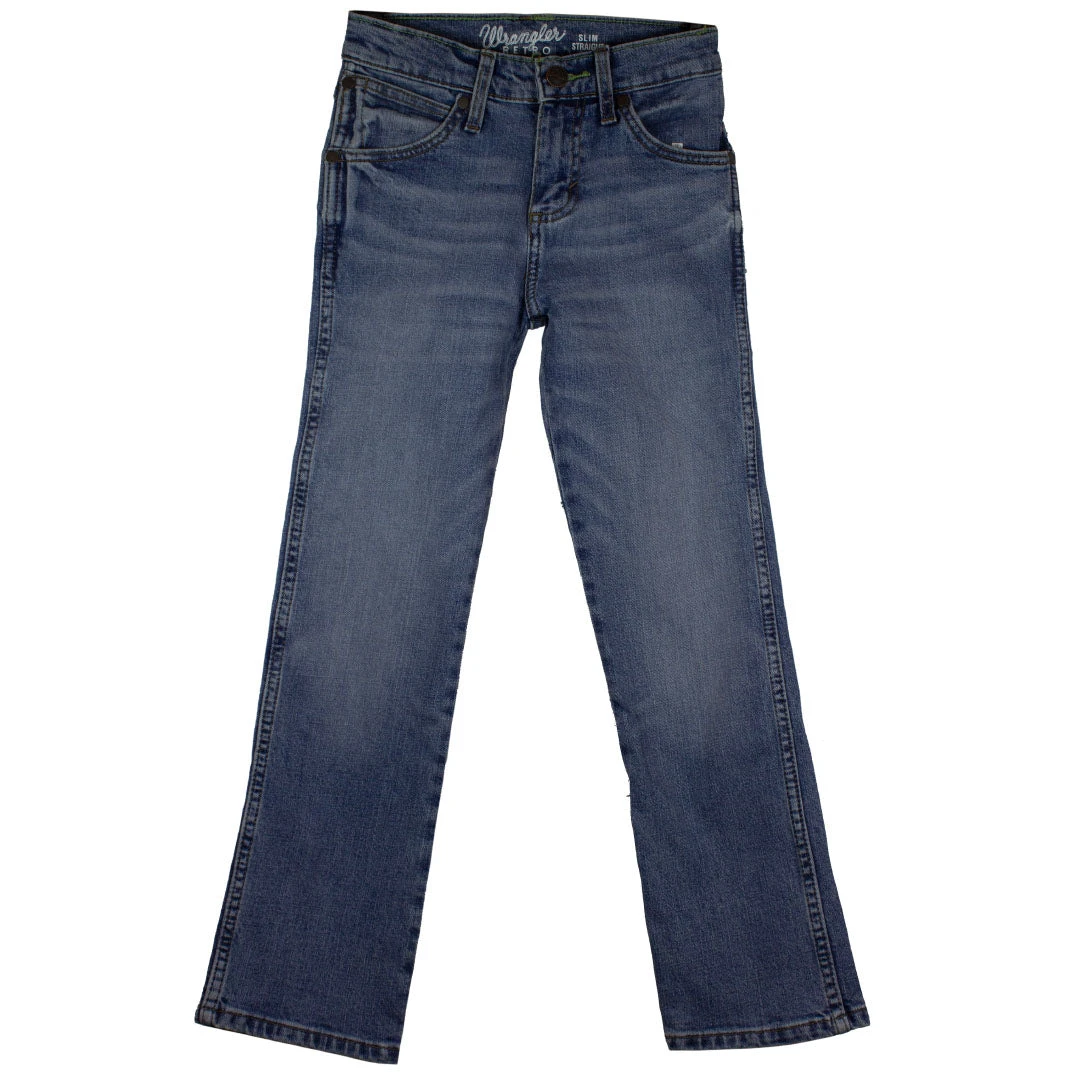 Wrangler Boys' Retro Slim Straight Jeans (8-20) 4 Wrangler Boys' Retro Slim Straight Jeans (8-20) - Image 2