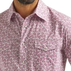 Wrangler Men's 20X AC Paisley Print Snap Shirt -Wrangler Store img70281 wrangler men s 20x ac paisley print snap shirt