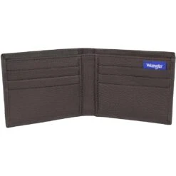 Wrangler Men's Logo Patch Leather Bifold Wallet -Wrangler Store img71236 wrangler men s logo patch leather bifold wallet