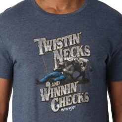 Wrangler Men's "Twistin' Necks And Winnin' Checks" Graphic T-shirt -Wrangler Store img72081 wrangler men s twistin necks and winnin checks graphic t shirt