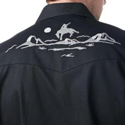 Wrangler X Yellowstone Men's Desertscape Twill Snap Shirt -Wrangler Store img72765 wrangler x yellowstone men s desertscape twill snap shirt