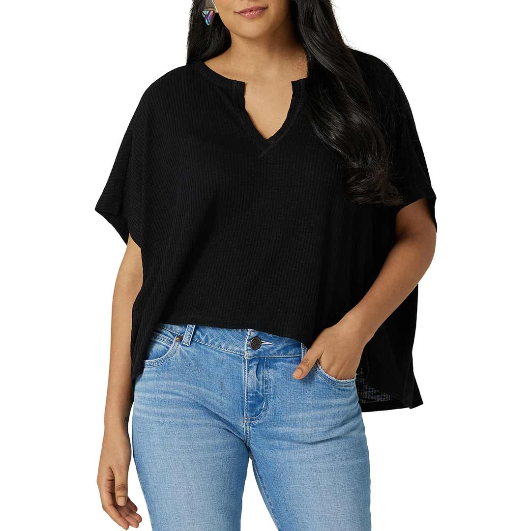 Wrangler Women's Retro Ribbed Knit Dolman T-Shirt 3 Wrangler Women's Retro Ribbed Knit Dolman T-Shirt