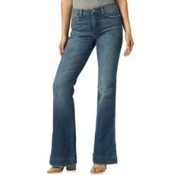 Wrangler Women's Retro High Rise Trouser Jeans -Wrangler Store img77586 wrangler women s retro high rise trouser jeans
