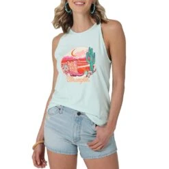 Wrangler Women's High Neck Tank Top