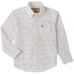 Wrangler Boys' Classic Fit Button-Down Print Shirt -Wrangler Store img81048 wrangler boy s classic fit button down print shirt