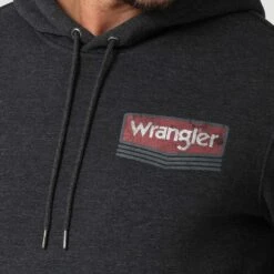 Wrangler Men's Logo Arm Hit Pullover Hoodie -Wrangler Store img84283 wrangler men s logo arm hit pullover hoodie