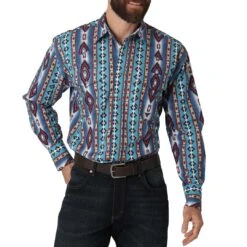 Wrangler Men's Checotah Snap Shirt -Wrangler Store img89171 wrangler men s checotah snap shirt