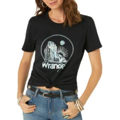 Wrangler Women's Holographic Desert T-Shirt -Wrangler Store img89287 wrangler women s holographic desert t shirt