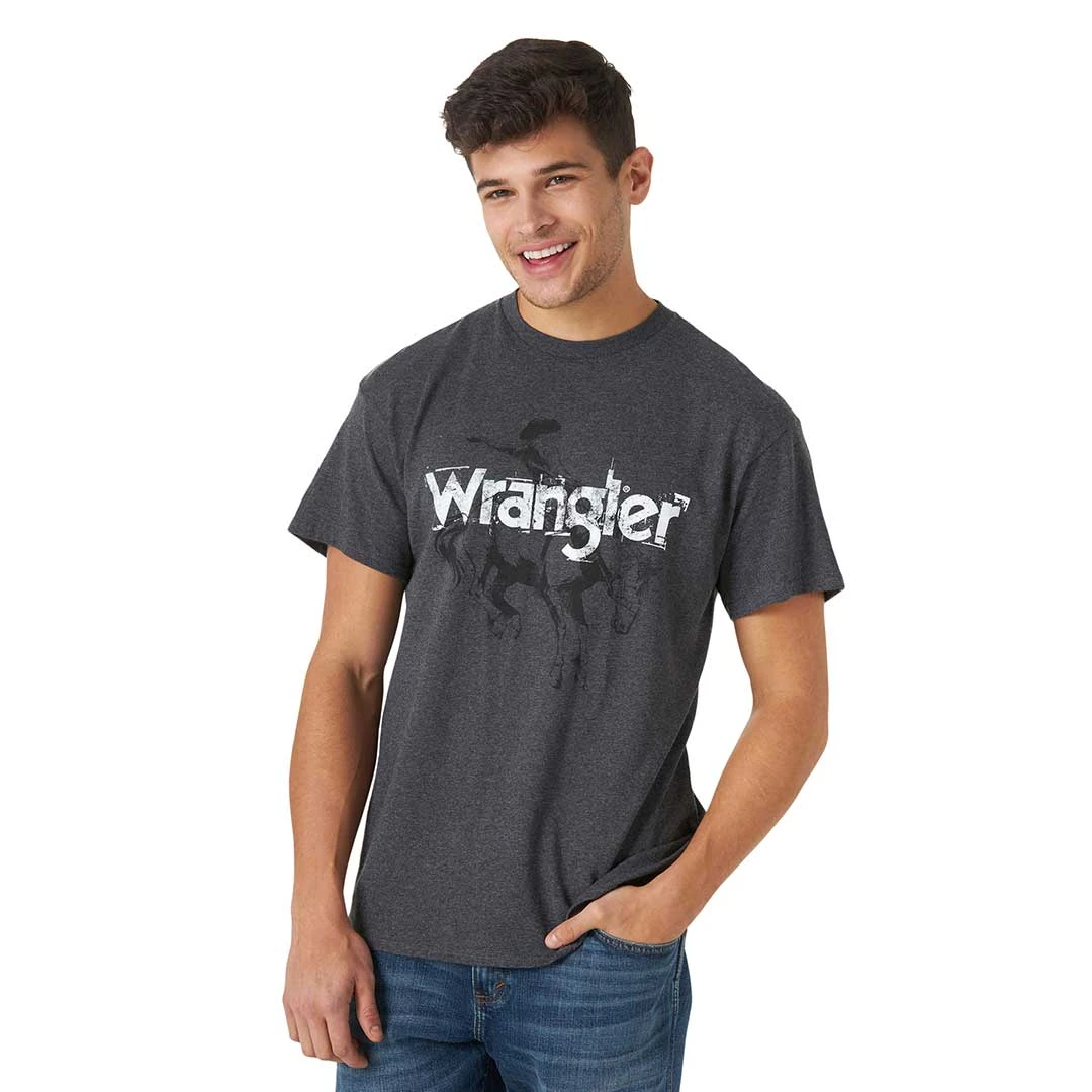 Wrangler Men's Logo Bucking Bronc Graphic Tee 3 Wrangler Men's Logo Bucking Bronc Graphic Tee