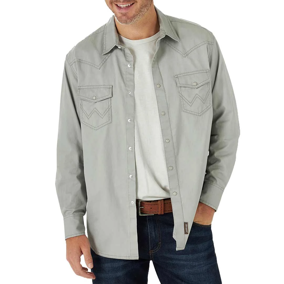 Wrangler Men's Retro Premium Solid Snap Shirt 3 Wrangler Men's Retro Premium Solid Snap Shirt