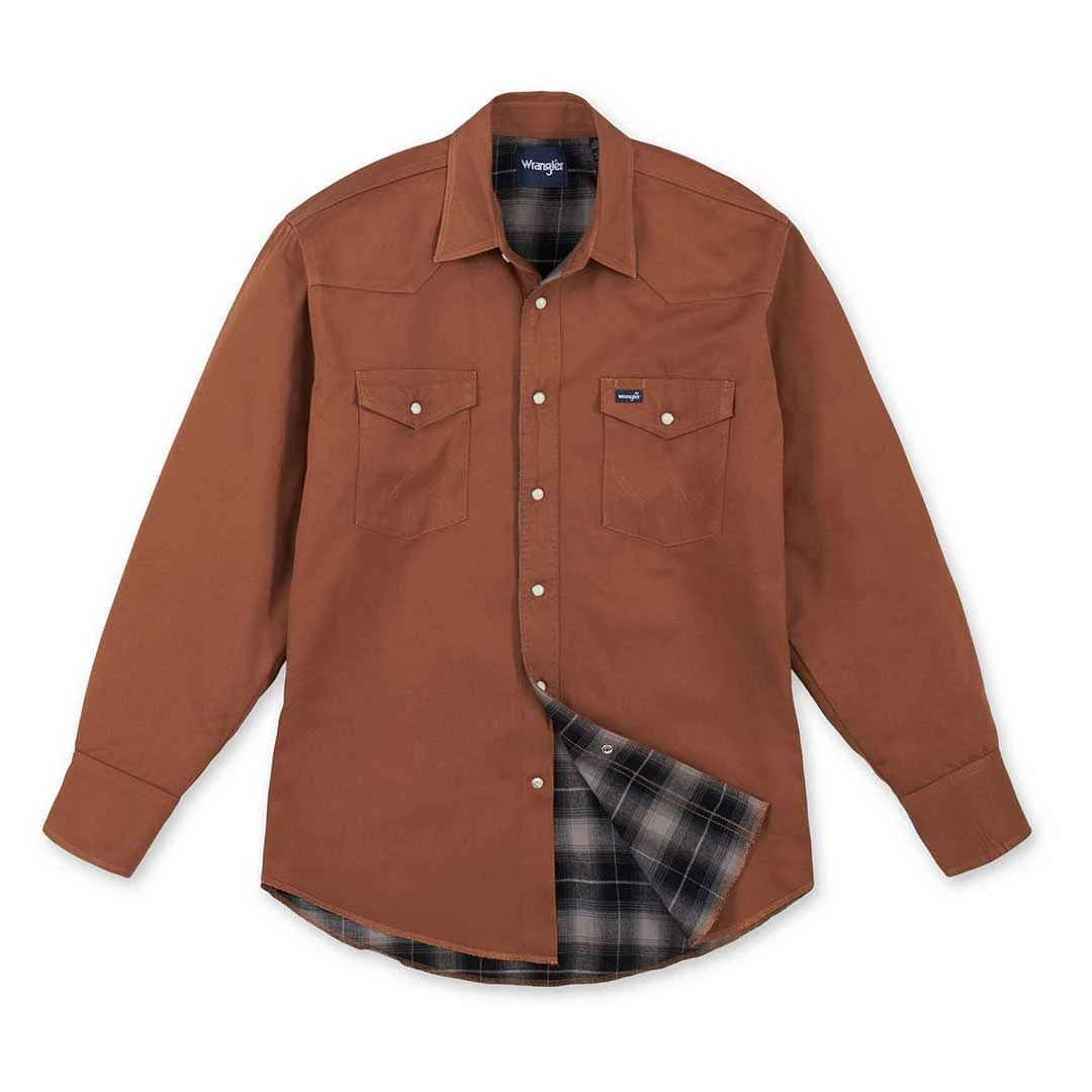 Wrangler Men's Flannel Lined Work Shirt 3 Wrangler Men's Flannel Lined Work Shirt