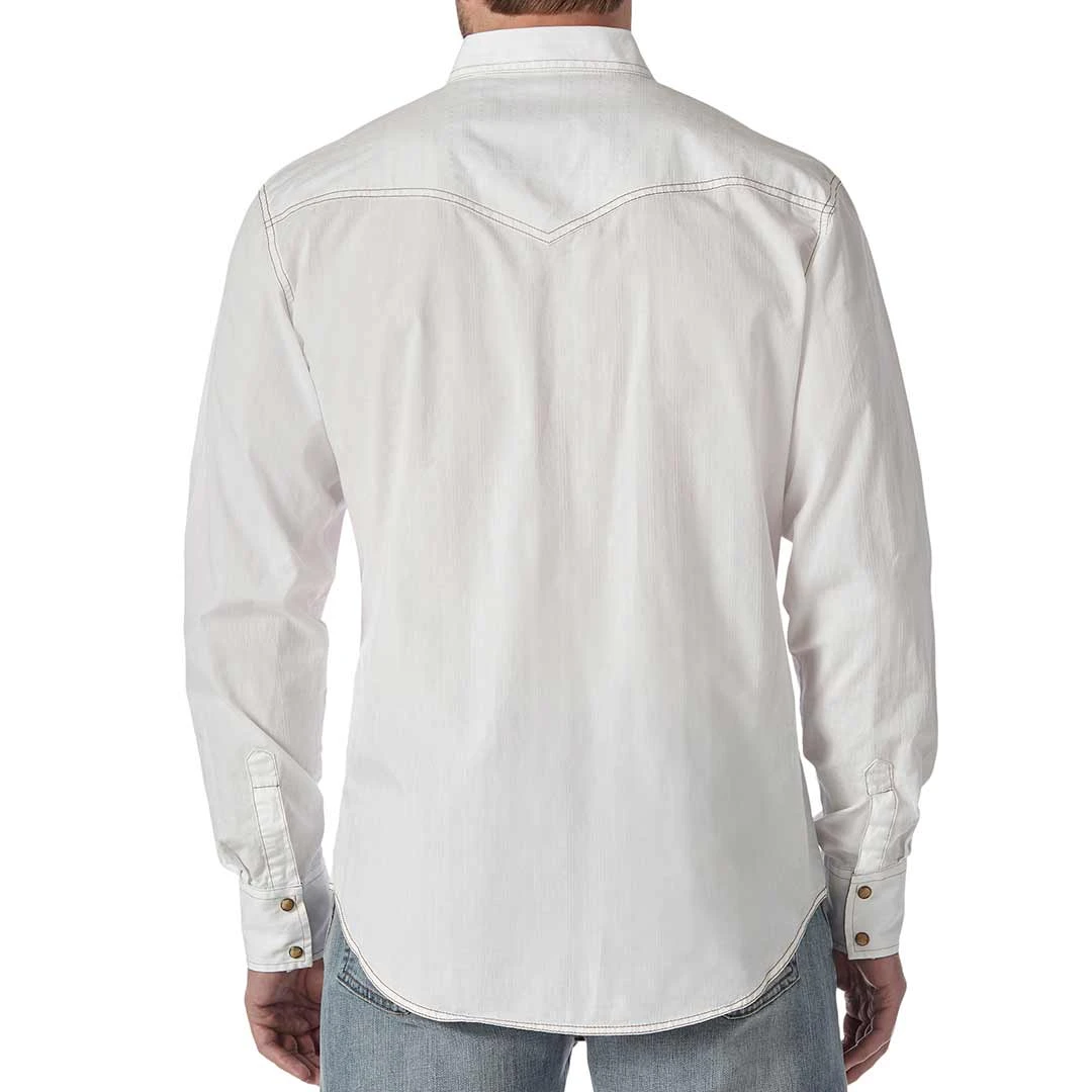 Wrangler Men's Retro Solid Dobby Snap Shirt 4 Wrangler Men's Retro Solid Dobby Snap Shirt - Image 2