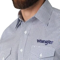 Wrangler Men's Logo Button-Down Print Shirt 10 Wrangler Men's Logo Button-Down Print Shirt -Wrangler Store img99628 wrangler men s logo button down print shirt