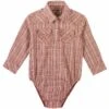 Wrangler Baby Boys' Mini Check Snap Shirt Onesie -Wrangler Store wrangler baby boy s mini check snap shirt onesie