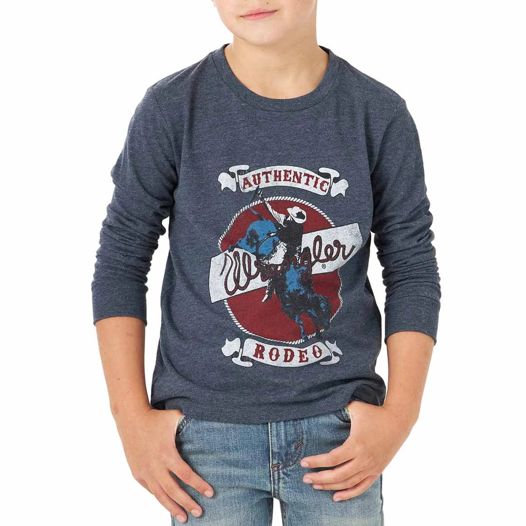 Wrangler Boys' Long Sleeve Authentic Rodeo T-Shirt 3 Wrangler Boys' Long Sleeve Authentic Rodeo T-Shirt