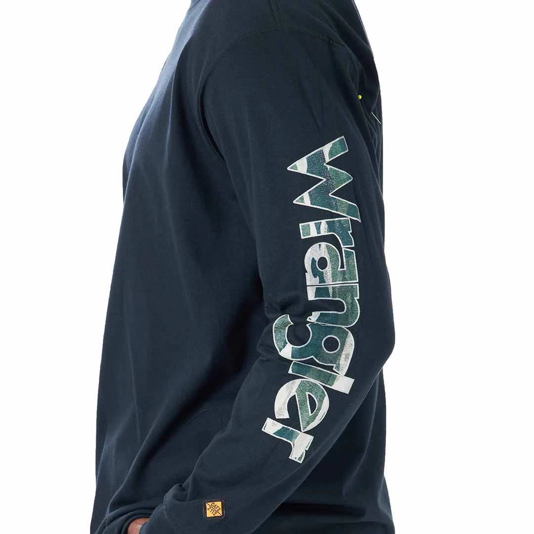 Wrangler Men's Flame Resistant Camo Arm Logo Long Sleeve T-shirt 5 Wrangler Men's Flame Resistant Camo Arm Logo Long Sleeve T-shirt - Image 3