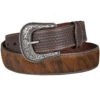 Wrangler Men's Hair-On-Hide Basketweave Leather Belt -Wrangler Store wrangler men s hair on hide basketweave leather belt