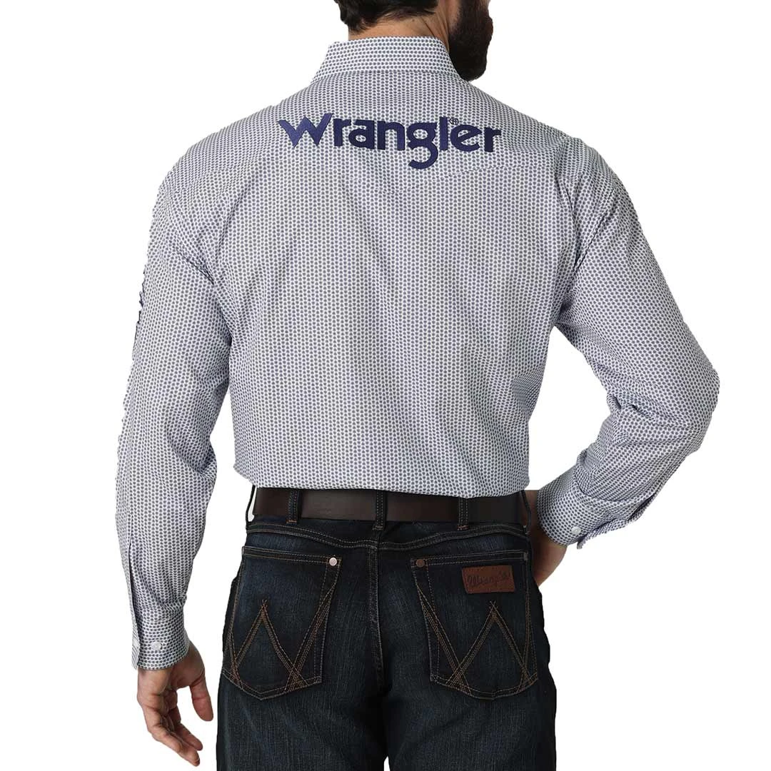 Wrangler Men's Logo Button-Down Print Shirt 4 Wrangler Men's Logo Button-Down Print Shirt - Image 2