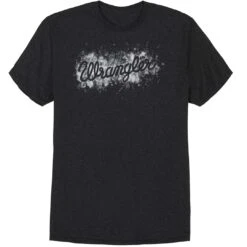 Wrangler Men's Paint Stencil Script Logo Graphic T-Shirt -Wrangler Store wrangler men s paint stencil script logo graphic t shirt