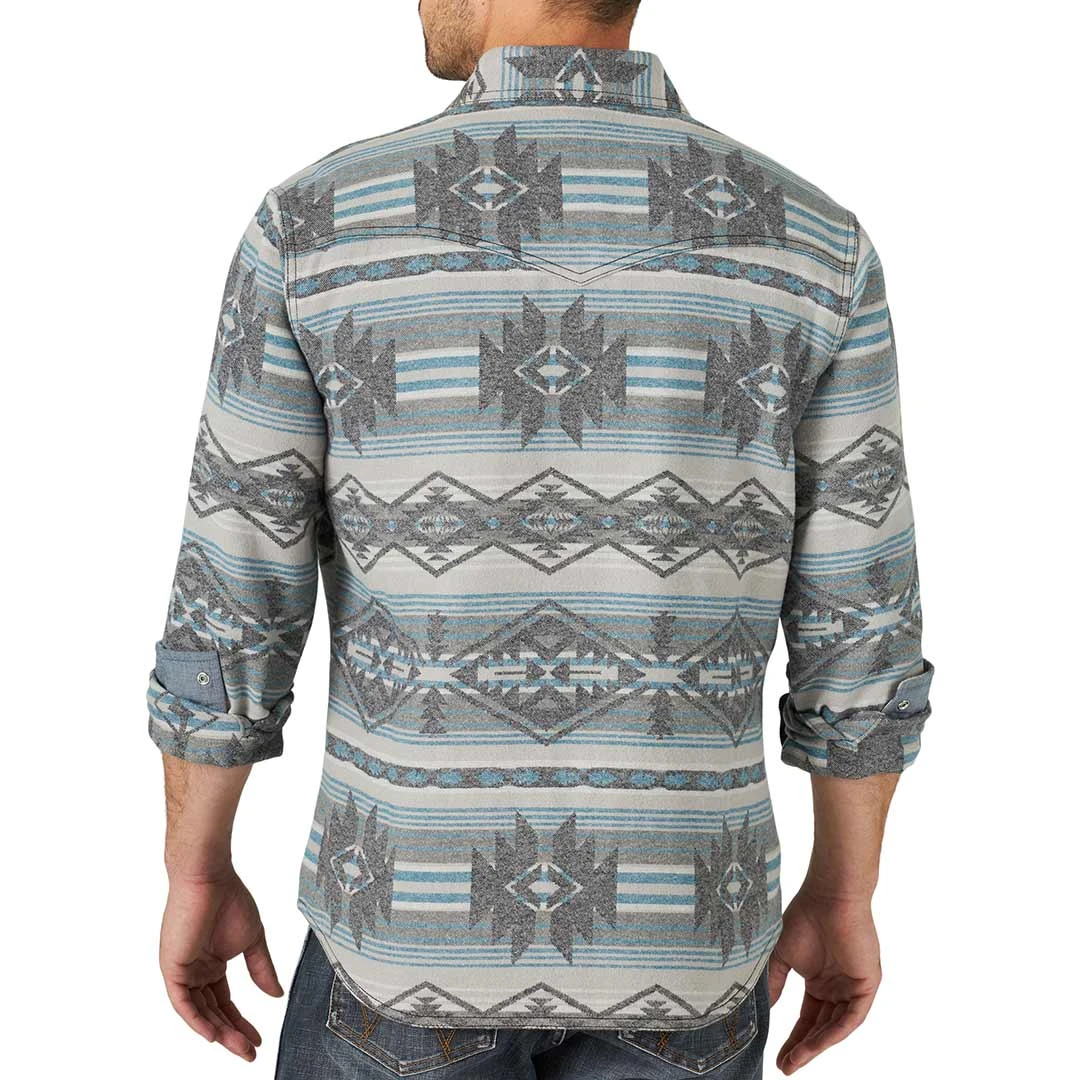 Wrangler Men's Retro Premium Jacquard Snap Shirt 4 Wrangler Men's Retro Premium Jacquard Snap Shirt - Image 2