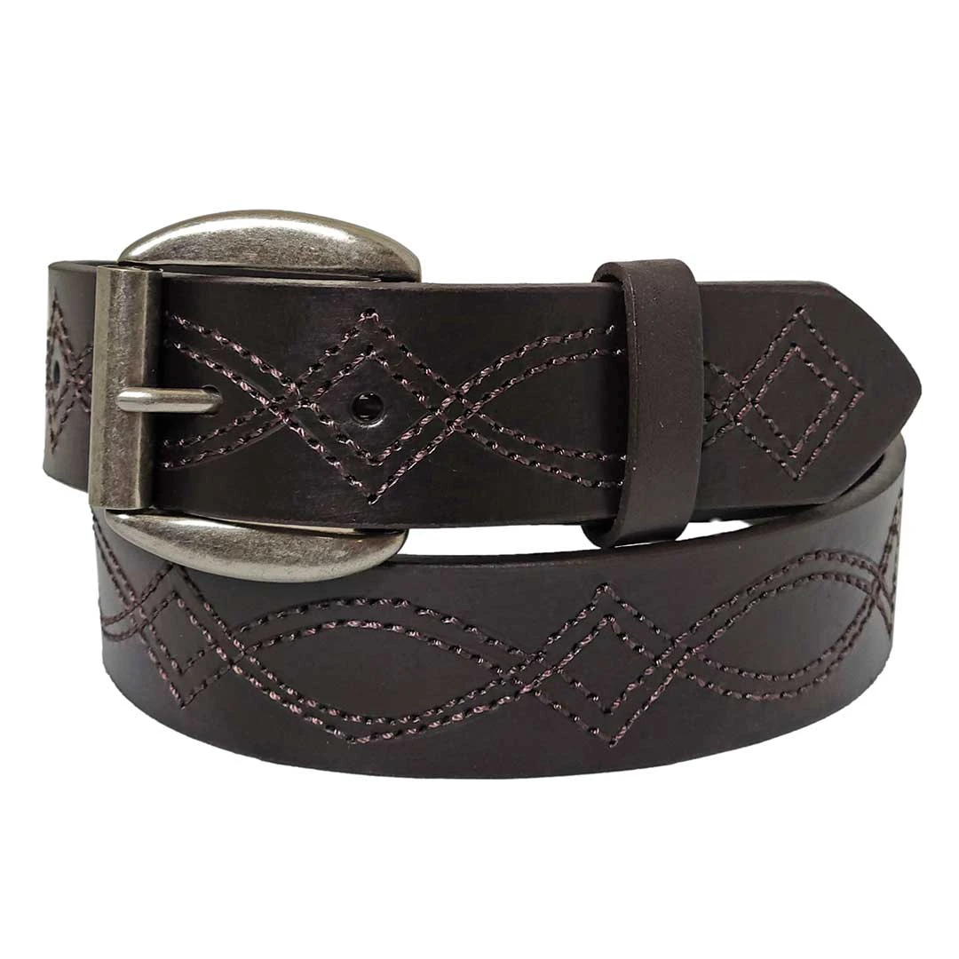 Wrangler Men's Roller Buckle Leather Belt 3 Wrangler Men's Roller Buckle Leather Belt